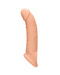 Realrock 9 Inch Penis Extender Sleeve with Ball Strap - Vanilla