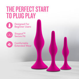 Luxe Beginner 3 Plug Anal Trainer Set - Various Colors