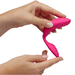 Two hands hold the We-Vibe Chorus Pro, a bright pink, flexible silicone couples' vibrator with triple motors and remote control, featuring a curved design for targeted G-spot stimulation.