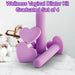 A set of four Blush Wellness Vaginal Dilator Kit Graduated Set of 4, featuring heart-shaped bases, is displayed on a white surface. The product name "Wellness Vaginal Dilator Kit Graduated Set of 4" is written in purple at the top. Crafted from body-safe silicone, the background showcases soothing cotton plant elements.