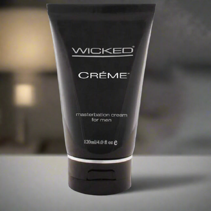 Wicked Creme Coconut Oil Based Masturbation Cream for Men black tube 