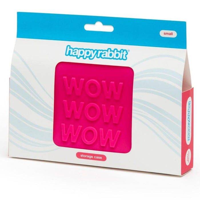 Happy Rabbit WOW Small Silicone Zipper Storage Case - Pink box