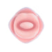 The Kissing Rose Vibrator with Tongue and Lips, made from body-safe silicone and shaped like lips with an oval center opening, is seen from above against a white background.