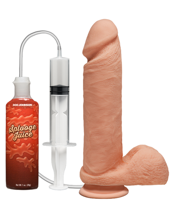The D - Perfect D - Squirting 8 Inch With Balls - Vanilla with splooge juice
