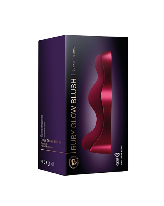 Ruby Glow Blush External Grinding Vibrator in box