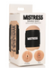 Mistress Mini Double Stroker Pussy & Ass - Vanilla in packaging turned sideways to show textured inner walls on a white background