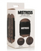 Mistress Mini Double Stroker Ass & Mouth - Chocolate in packaging turned sideways to show textured inner walls on a white background