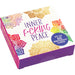 A colorful box containing a set of 60 Inner F*cking Peace Cards labeled "inner peace cards." The design features vibrant mandala patterns.