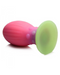 Xeno Egg Glow In The Dark Extra Large Silicone Egg showing back suction cup on a white background