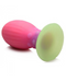 Xeno Egg Glow In The Dark Silicone Egg showing back suction cup on a white background