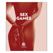 A provocative book cover design for the 'Sex Games Mini Book,' by Quayside Publishing, featuring a suggestive silhouette with hands tied behind the back, signifying themes of intimacy, exploration, and erotic ideas.