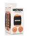 Mistress Mini Double Stroker Mouth & Pussy - Caramel in packaging turned sideways to show textured inner walls on a white background