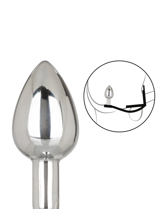 Star Fucker™ Mini Butt Plug & Cock Ring on a white background with diagram how to use it anally