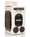 Mistress Mini Double Stroker Pussy & Ass - Chocolate in packaging turned sideways to show textured inner walls on a white background