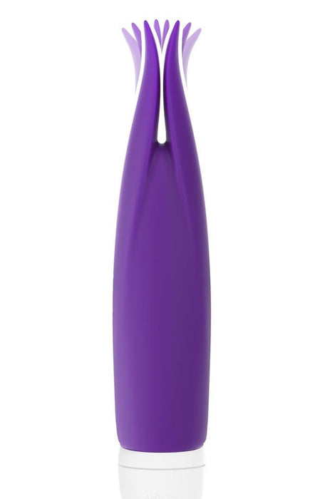 Fun Factory Volita External Vibrator against a white background showing the movement of the tips