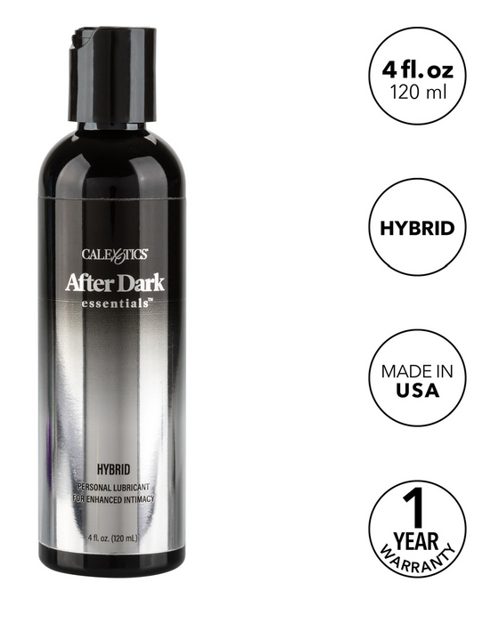 After Dark Hybrid Lubricant for Men 4 oz front of bottle  graphic 