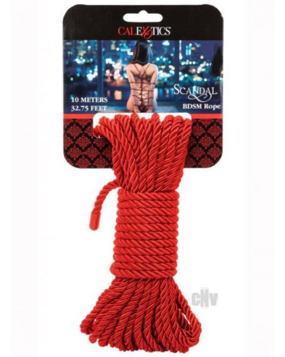 Scandal BDSM Rope by Calexotics 32 feet - Red product close up 