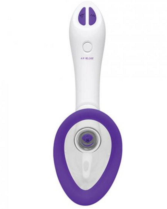 Bloom Intimate Rechargeable Body Pump by Doc Johnson - Purple pump close up 