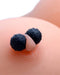 Dragon's Orbs Nubbed Silicone Magnetic Nipple Balls worn on nipples 