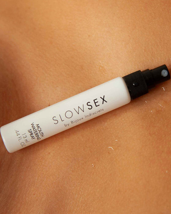 Bijoux Indiscrets Slow Sex Mouthwatering Spray on mode's body 