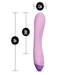 Wellness G Curve Waterproof Silicone G-Spot Vibrator - Purple with measurements