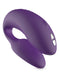 We-Vibe Chorus Remote & App Controlled Couples' Vibrator - Purple against a white background with a side view of the u shape