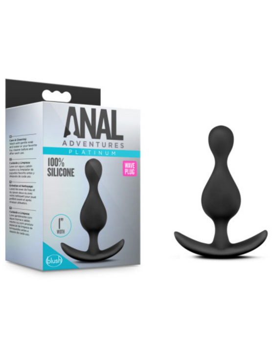 Anal Adventures Wave Butt Plug by Blush Novelties with box
