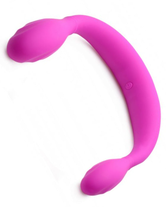 Double Thump 7X Rechargeable Silicone Double Dildo curved