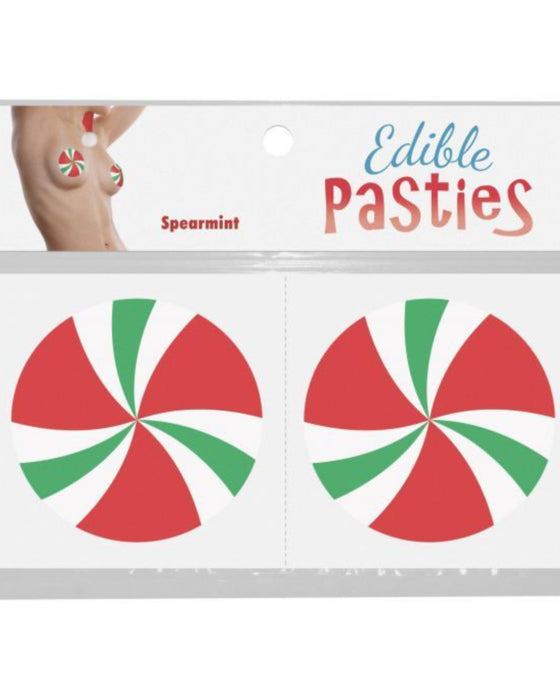 Christmas Candy Swirls Edible Nipple Pasties  - Spearmint