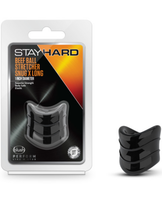 Stay Hard X Long 1 Inch Beef Ball Stretcher Snug Ring