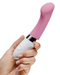 LELO Gigi 2 Silicone Waterproof Rechargeable G-Spot Vibrator pink held in a hand