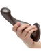 The Sensual Strap-On G-Spot or Prostate Set - Silver hand holding the dildo