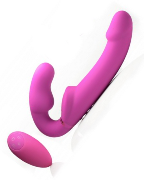 10x Evoke Ergo Fit Inflatable And Vibrating Silicone Strapless Strap-on with remote