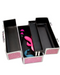 Lockable Vibrator Case Large Double Tiered - Pink open