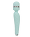 Pillow Talk Cheeky Body Wand Massager by BMS Products - Blue side view of the tapered handle