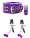 Collar and nipple clamps from the Everything Bondage 9 Piece Beginner's Bondage Kit - Purple