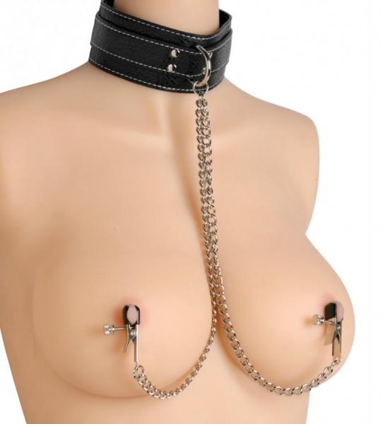 Coveted Vegan Collar and Clamp Set on mannequin