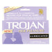 A packaged box of Paradise Marketing Trojan Her Pleasure Lubricated Latex Condoms, which are designed for female stimulation.