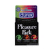 Paradise Marketing Durex Pleasure Pack 3 Pack Condoms featuring a variety of options for enhanced experiences, including climax control lubricant.