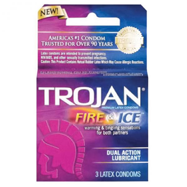 Trojan Fire &amp; Ice Lubricated Latex Condoms