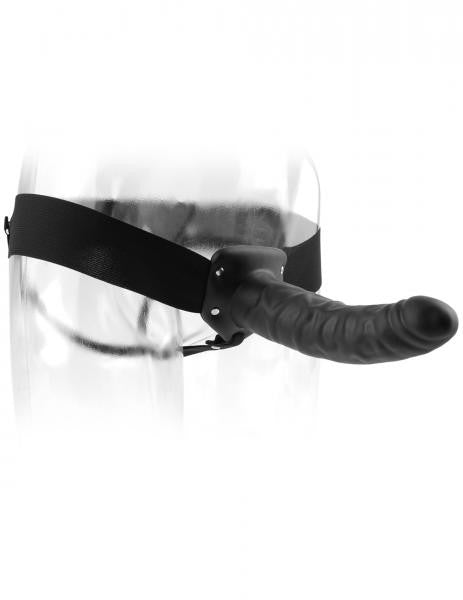 Hollow Strap On Dildo by Fetish Fantasy 8 inches - Black