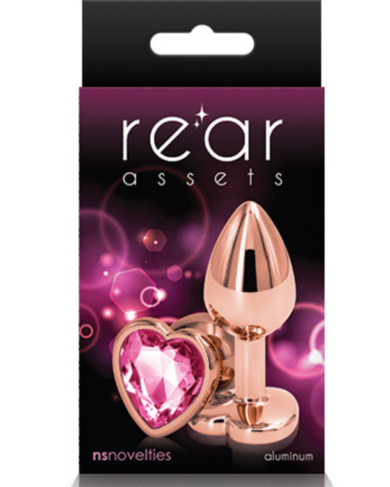 Rear Assets Rose Gold Heart Small  - Pink  box on white background 