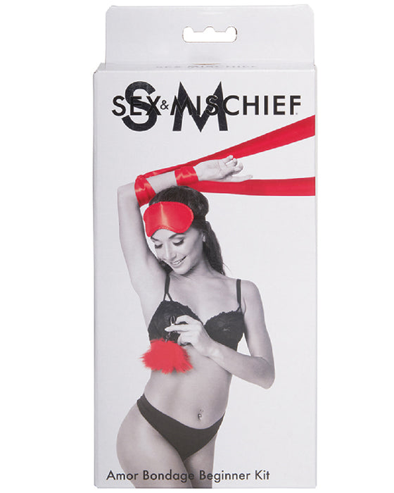 Sex & Mischief Amor Beginner Red Bondage Kit box 