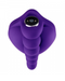 Honeybunch Textured Dildo Base with Vibrator Pocket for Harness Play - Purple with vibe inside - not included