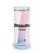 Dildolls Utopia Glow in the Dark Silicone Dildo in clear plastic packaging 