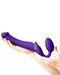Lovely Planet Vibrating Strapless Strap On Purple- Large in model's hand 