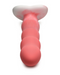 Simply Sweet 8 Inch Wavy Dildo with Heart Base - Pink lengthwise showing tip 