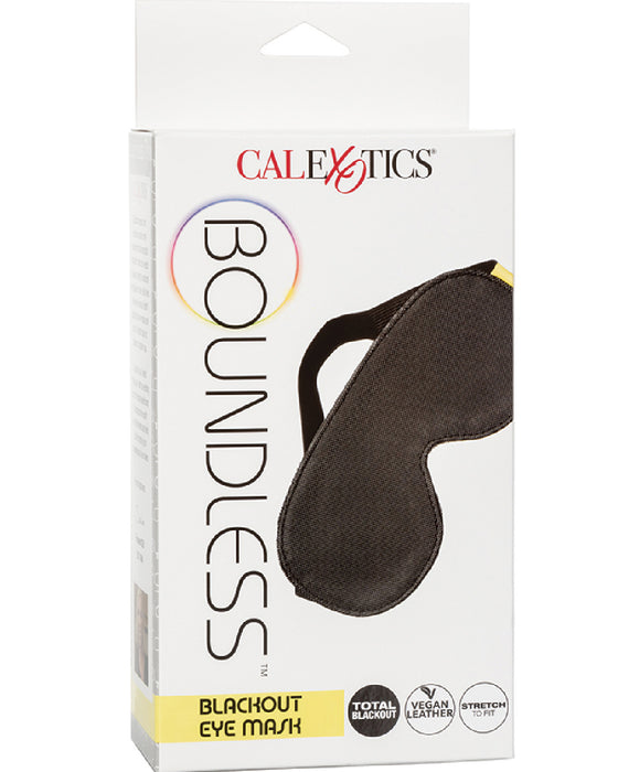 Boundless Blackout Eye Mask by Calexotics  box on white background 