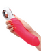 Fun Factory Big Boss Thick Vibrator - Pink held in a hand