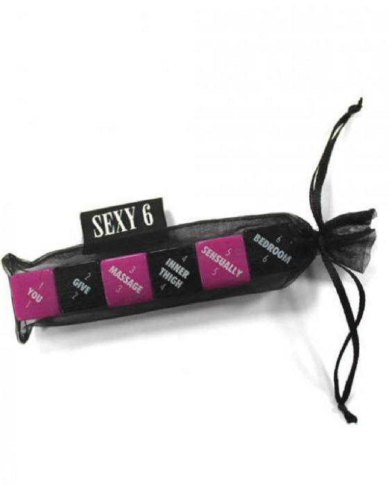 Sexy 6 Foreplay Edition Dice Game dice in a bag